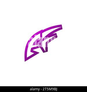 FF Premium emblem logo initial esport and gaming design concept Stock Vector