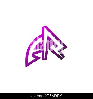 FR Premium emblem logo initial esport and gaming design concept Stock Vector