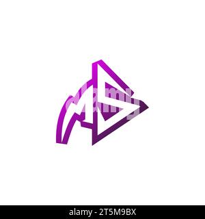 MS Premium emblem logo initial esport and gaming design concept Stock Vector