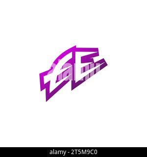 EE Premium emblem logo initial esport and gaming design concept Stock Vector