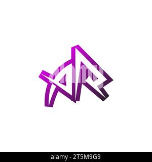 AR Premium emblem logo initial esport and gaming design concept Stock Vector