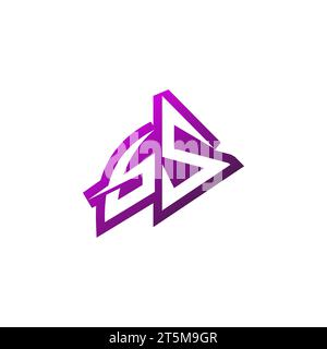 GS Premium emblem logo initial esport and gaming design concept Stock Vector