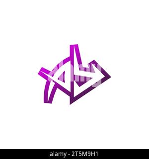 AY Premium emblem logo initial esport and gaming design concept Stock Vector