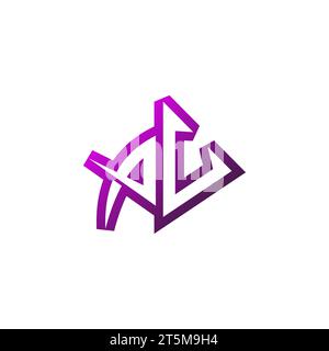 AV Premium emblem logo initial esport and gaming design concept Stock Vector