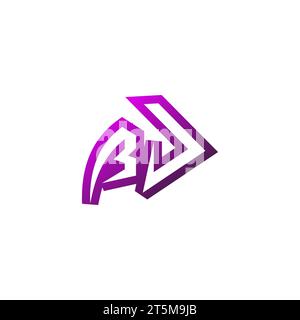 BJ Premium emblem logo initial esport and gaming design concept Stock Vector