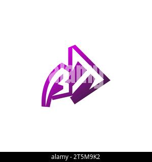 BT Premium emblem logo initial esport and gaming design concept Stock Vector