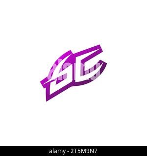 GC Premium emblem logo initial esport and gaming design concept Stock Vector
