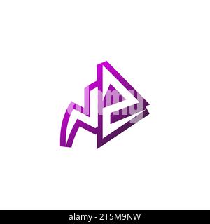 NZ Premium emblem logo initial esport and gaming design concept Stock Vector