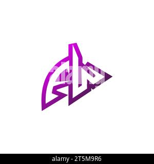 FW Premium emblem logo initial esport and gaming design concept Stock Vector