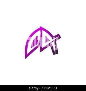 DA Premium emblem logo initial esport and gaming design concept Stock Vector