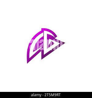 CG Premium emblem logo initial esport and gaming design concept Stock Vector