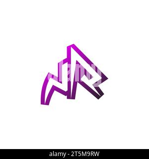 NR Premium emblem logo initial esport and gaming design concept Stock Vector