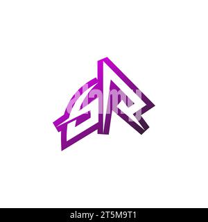 GR Premium emblem logo initial esport and gaming design concept Stock Vector