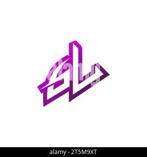 GU Premium emblem logo initial esport and gaming design concept Stock Vector