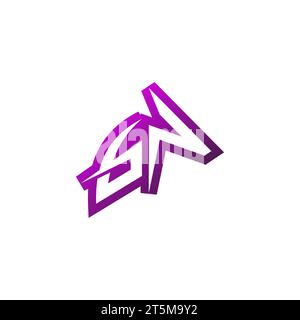 GN Premium emblem logo initial esport and gaming design concept Stock Vector