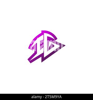IG Premium emblem logo initial esport and gaming design concept Stock Vector