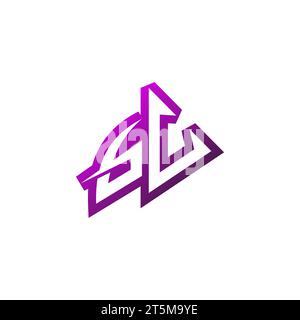 GV Premium emblem logo initial esport and gaming design concept Stock Vector