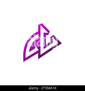 LV Premium emblem logo initial esport and gaming design concept Stock Vector