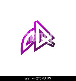 DQ Premium emblem logo initial esport and gaming design concept Stock Vector