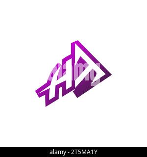 HT Premium emblem logo initial esport and gaming design concept Stock Vector