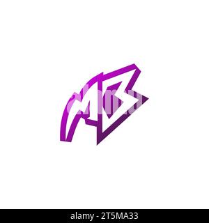 MB Premium emblem logo initial esport and gaming design concept Stock Vector