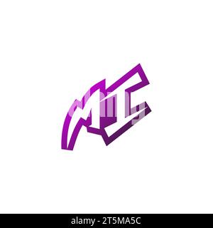 MI Premium emblem logo initial esport and gaming design concept Stock Vector