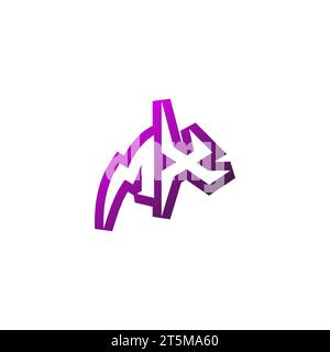 MX Premium emblem logo initial esport and gaming design concept Stock Vector