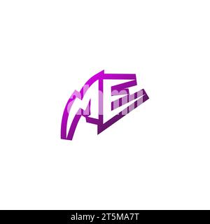 ME Premium emblem logo initial esport and gaming design concept Stock Vector