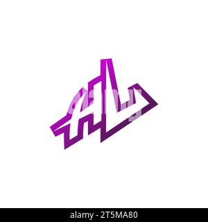 HL Premium emblem logo initial esport and gaming design concept Stock Vector