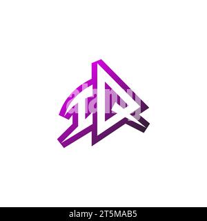 IQ Premium emblem logo initial esport and gaming design concept Stock Vector