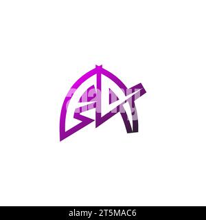 FA Premium emblem logo initial esport and gaming design concept Stock Vector