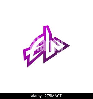 EW Premium emblem logo initial esport and gaming design concept Stock Vector