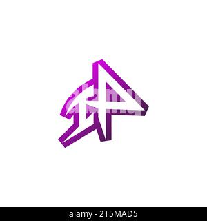 IP Premium emblem logo initial esport and gaming design concept Stock Vector