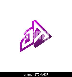 JT Premium emblem logo initial esport and gaming design concept Stock Vector