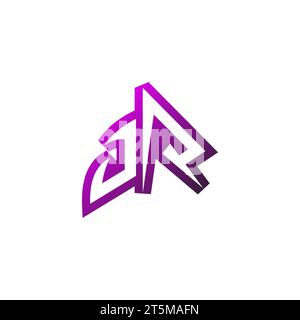 JR Premium emblem logo initial esport and gaming design concept Stock Vector