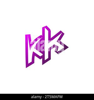 KK Premium emblem logo initial esport and gaming design concept Stock Vector