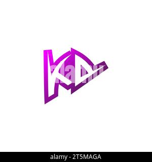 KD Premium emblem logo initial esport and gaming design concept Stock Vector