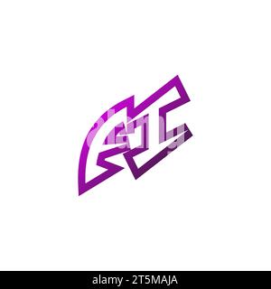 FI Premium emblem logo initial esport and gaming design concept Stock Vector