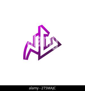 NV Premium emblem logo initial esport and gaming design concept Stock Vector