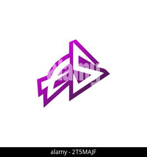 ES Premium emblem logo initial esport and gaming design concept Stock Vector