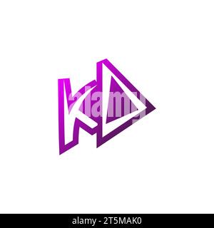 KO Premium emblem logo initial esport and gaming design concept Stock Vector