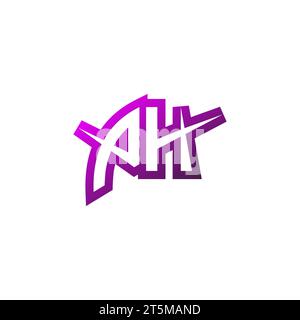 PH Premium emblem logo initial esport and gaming design concept Stock Vector