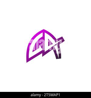 LA Premium emblem logo initial esport and gaming design concept Stock Vector