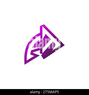 FT Premium emblem logo initial esport and gaming design concept Stock Vector