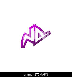 ND Premium emblem logo initial esport and gaming design concept Stock Vector