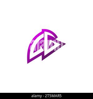 LG Premium emblem logo initial esport and gaming design concept Stock Vector