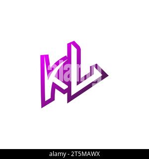 KU Premium emblem logo initial esport and gaming design concept Stock Vector