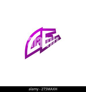 LE Premium emblem logo initial esport and gaming design concept Stock Vector