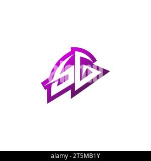 GG Premium emblem logo initial esport and gaming design concept Stock Vector