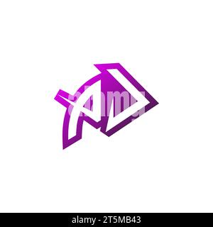 PJ Premium emblem logo initial esport and gaming design concept Stock Vector